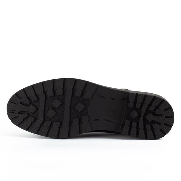 Black Leather Chelsea Boots, Greek Pattern Boots - Picture 4 of 5